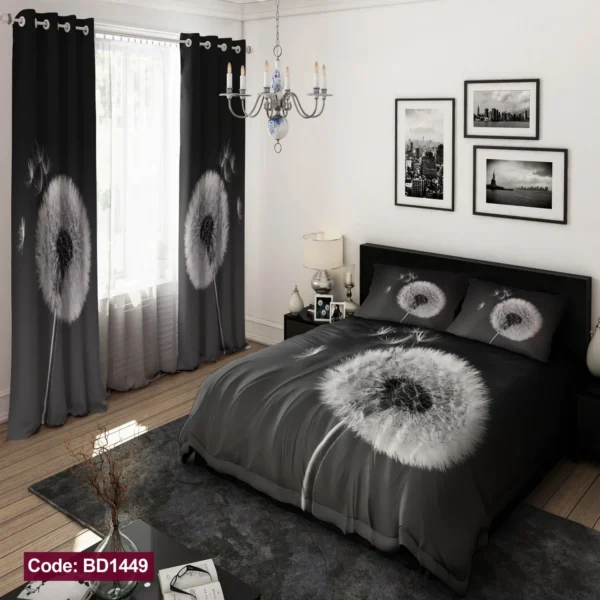 ست  روتختی و پرده کد BD1449 برند دکو