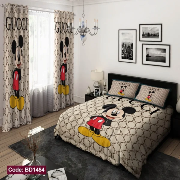 ست  روتختی و پرده کد BD1454 برند دکو