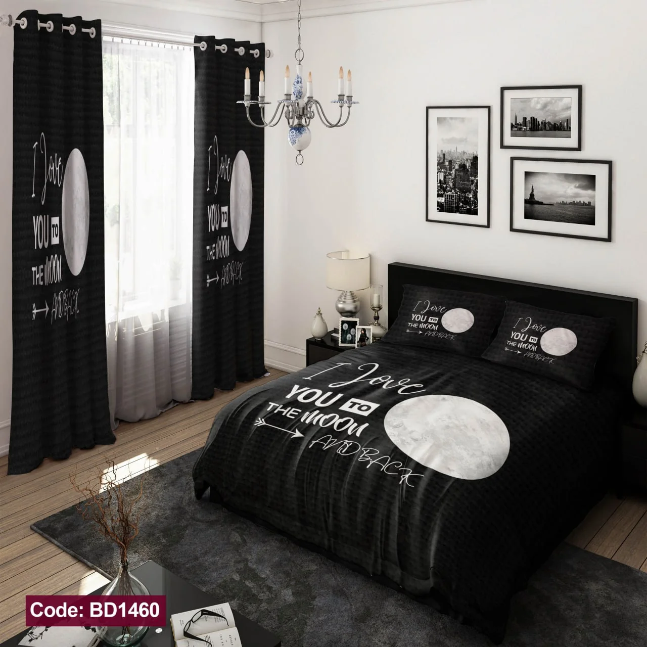 ست روتختی و پرده کد BD1460 برند دکو BD1460 1