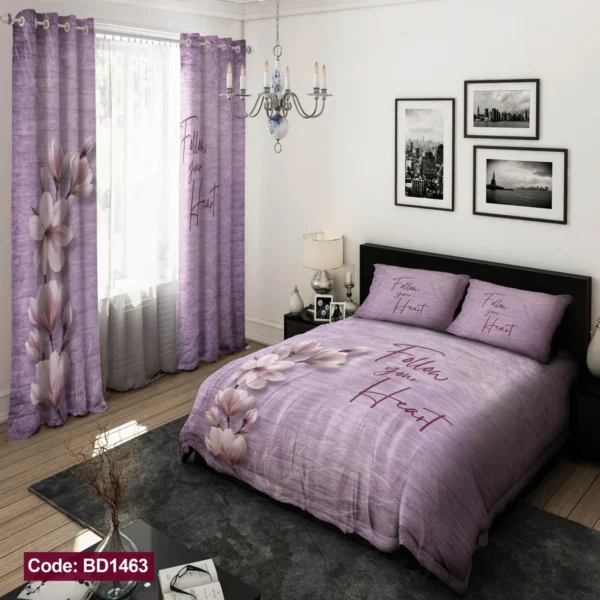 ست  روتختی و پرده کد BD1463 برند دکو