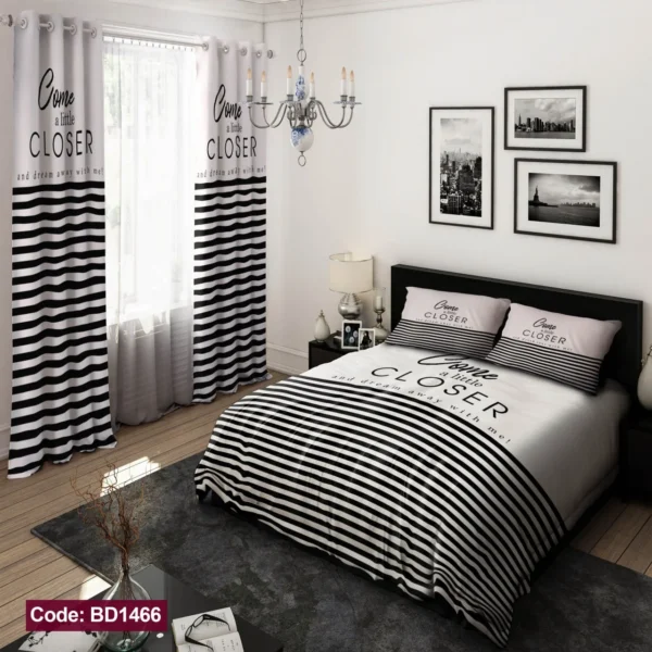 ست  روتختی و پرده کد BD1466 برند دکو