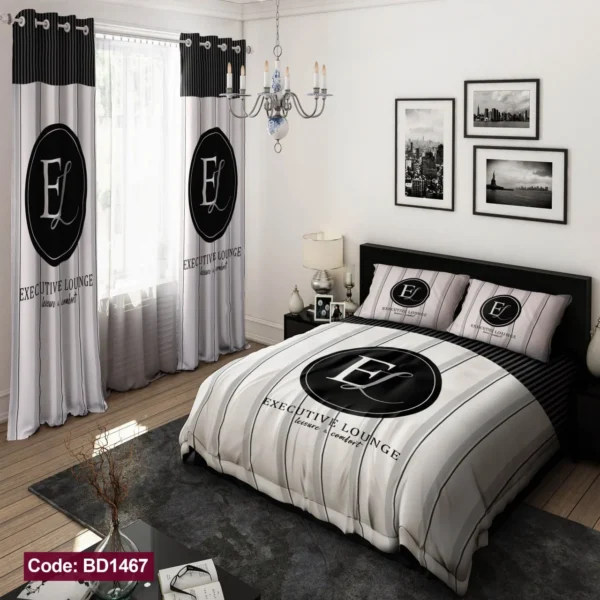 ست  روتختی و پرده کد BD1467 برند دکو