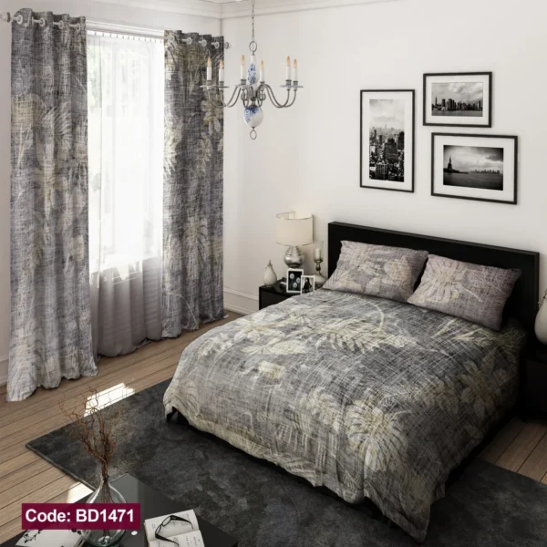 ست  روتختی و پرده کد BD1471 برند دکو