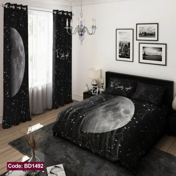 ست  روتختی و پرده کد BD1492 برند دکو