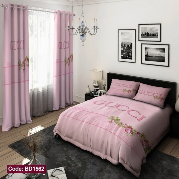 ست  روتختی و پرده  کد BD1562 برند دکو