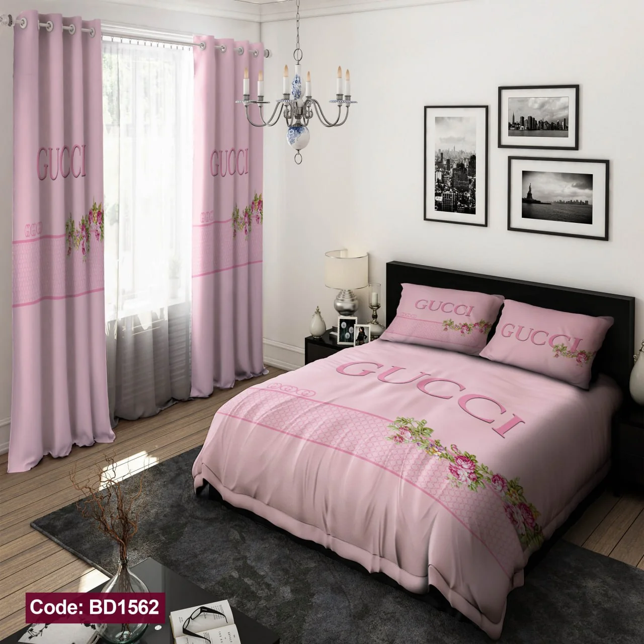 ست روتختی و پرده کد BD1562 برند دکو BD1562 1