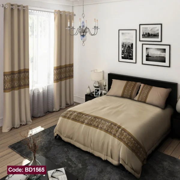 ست  روتختی و پرده  کد BD1565 برند دکو