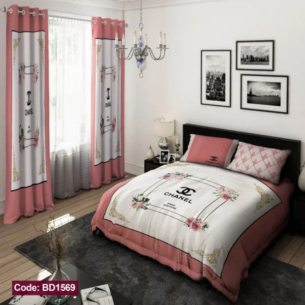 ست  روتختی و پرده  کد BD1569 برند دکو