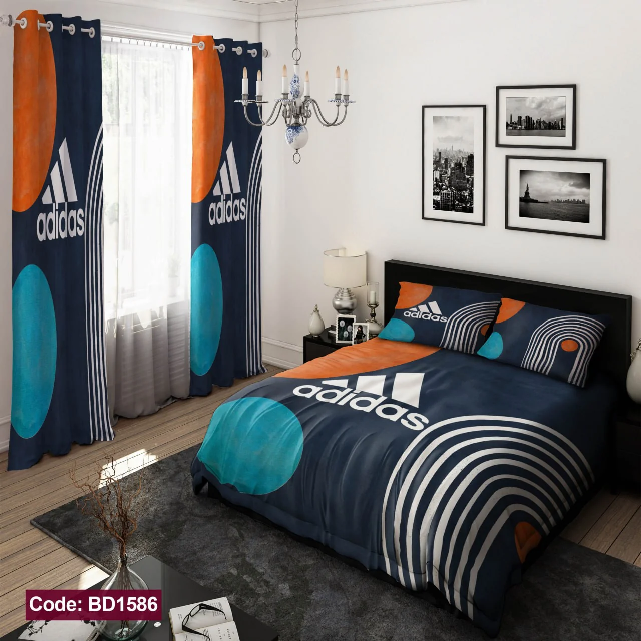 ست روتختی و پرده کد BD1586 برند دکو BD1586 1