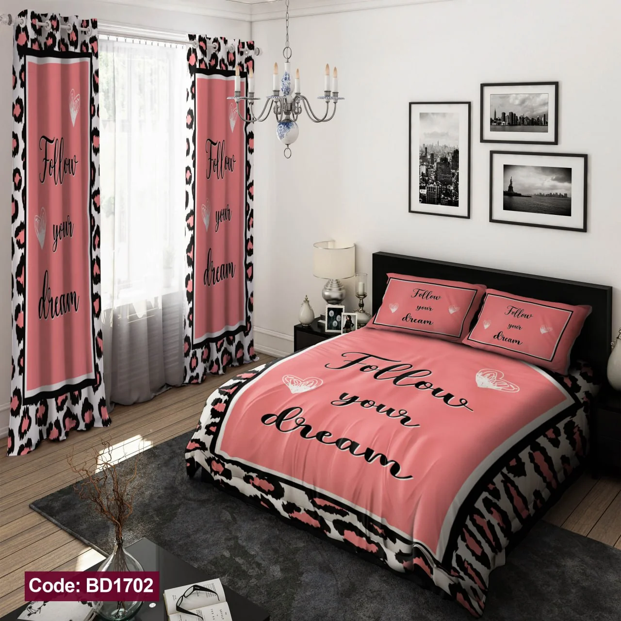 ست روتختی و پرده کد BD1702 برند دکو BD1702 1