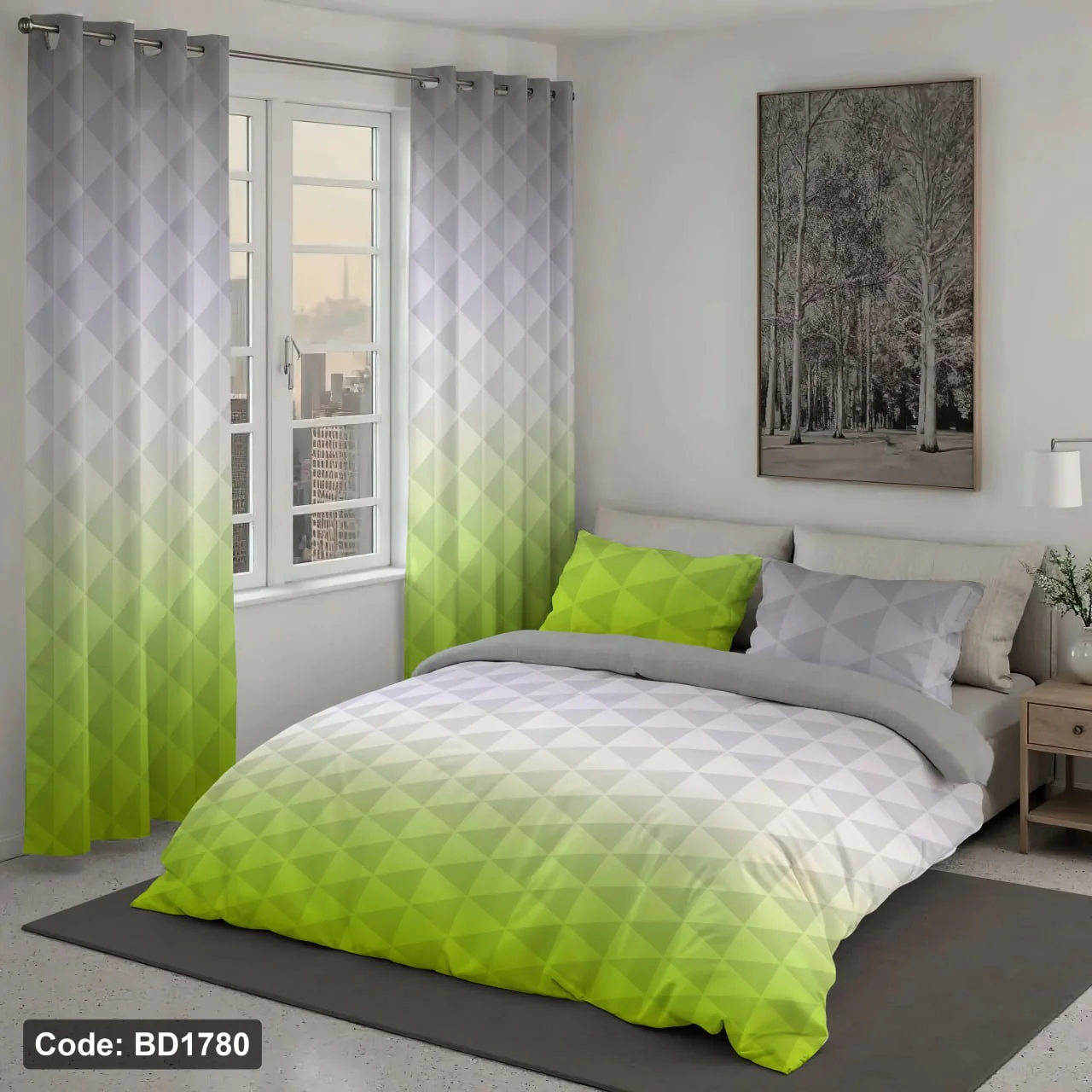 ست روتختی و پرده کد BD1780 برند دکو BD1780 1