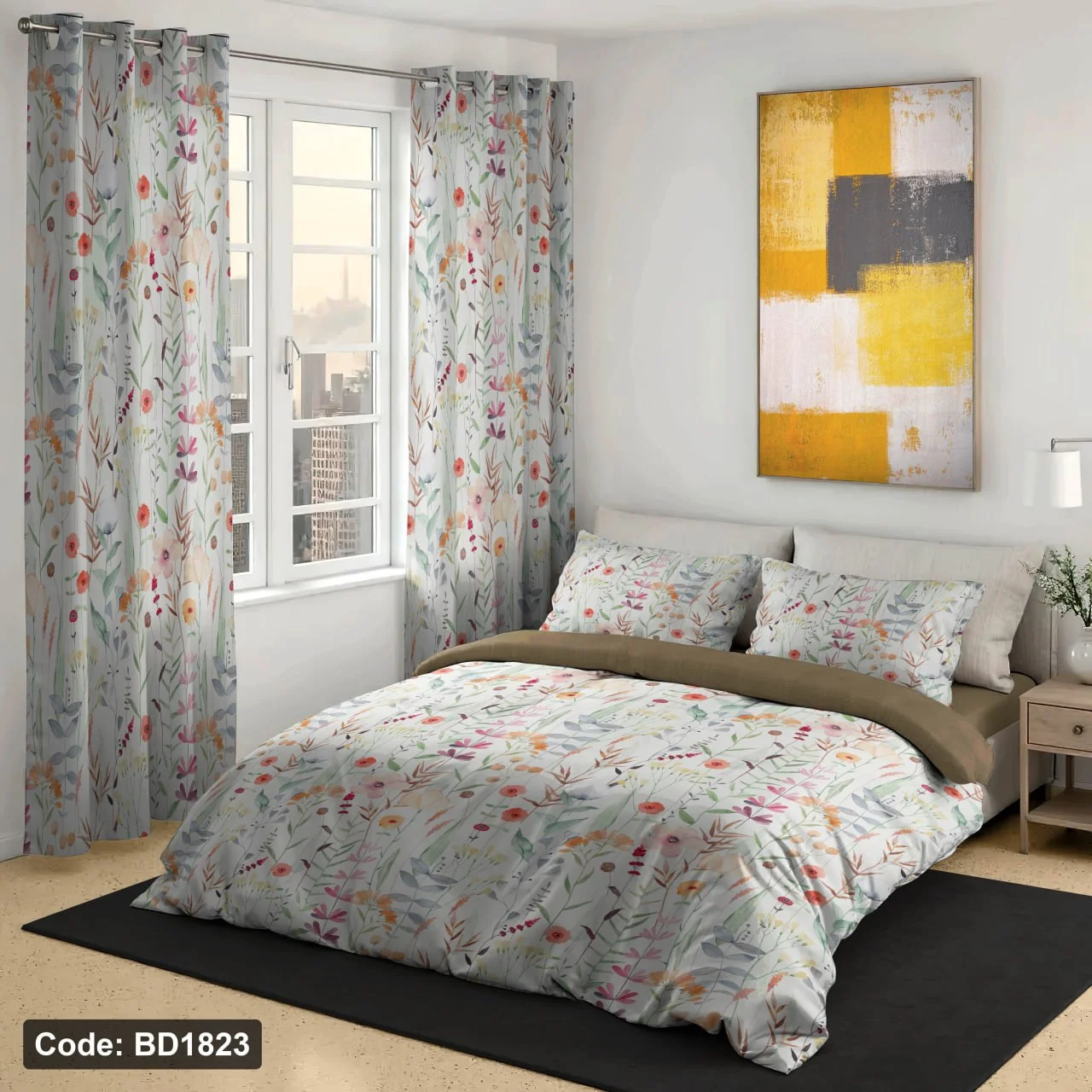 ست روتختی و پرده کد BD1823 برند دکو BD1823 1