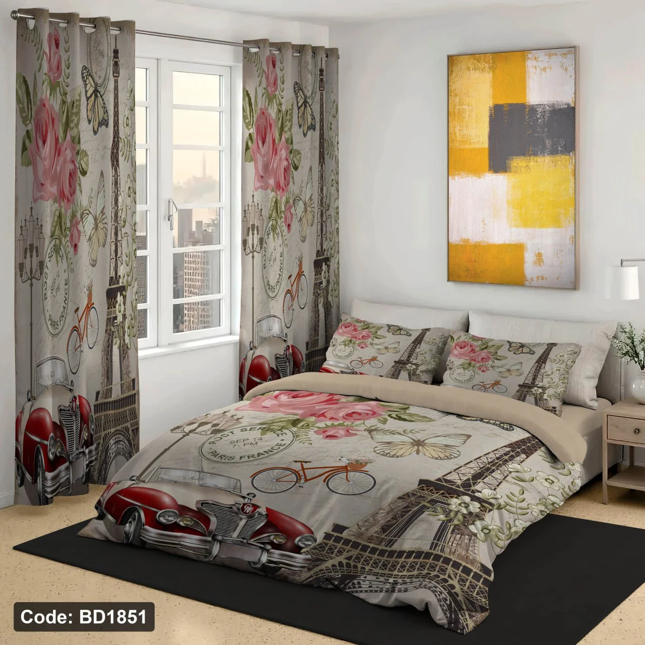 ست روتختی و پرده کد BD1851 برند دکو BD1851 1