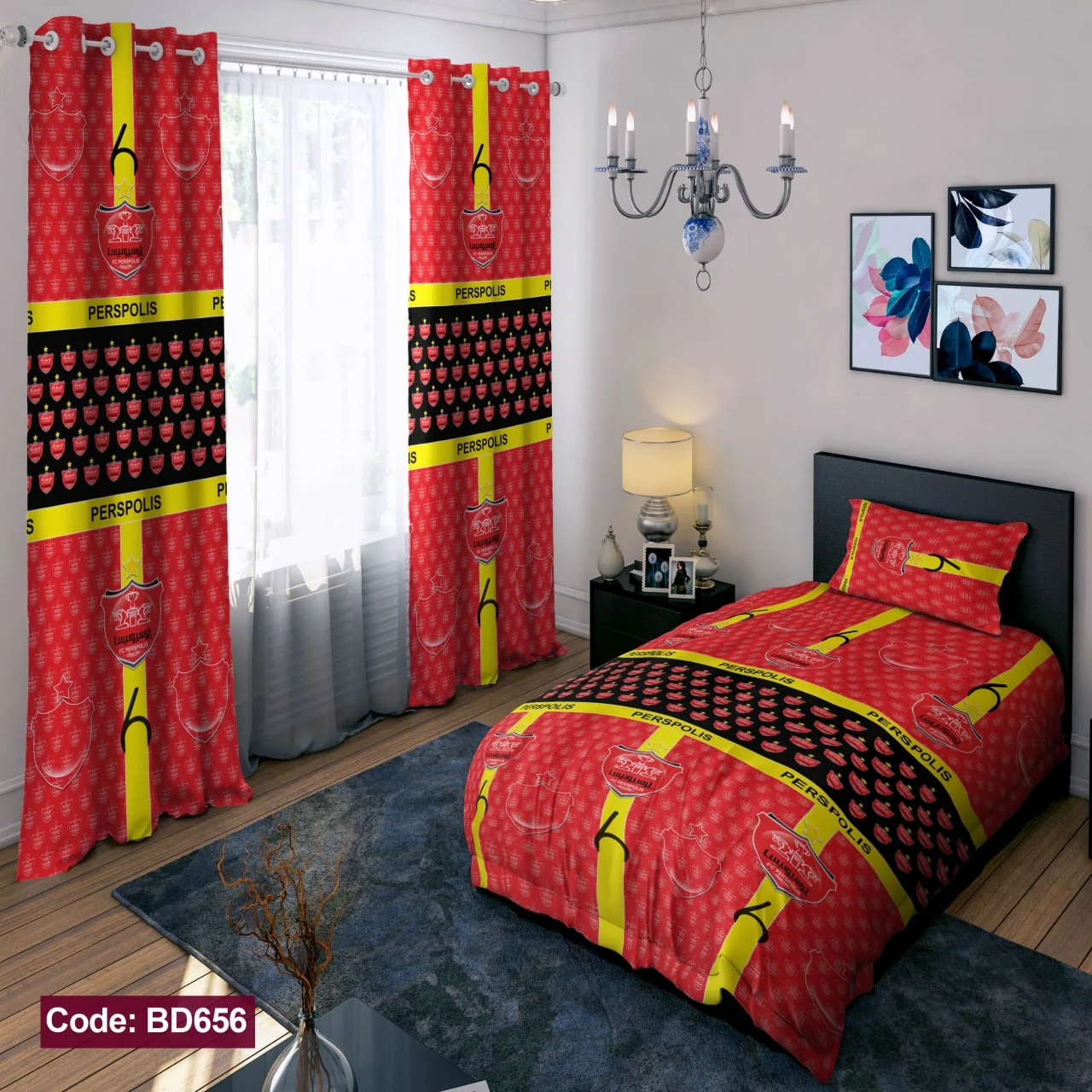 ست روتختی و پرده کد BD656 برند دکو BD656 1