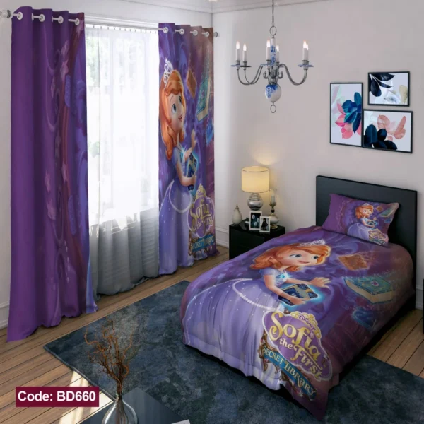 ست روتختی و پرده کد BD660 برند دکو
