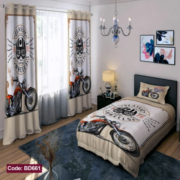 ست روتختی و پرده کد BD661 برند دکو