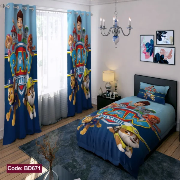 ست روتختی و پرده کد BD671 برند دکو