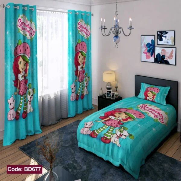 ست روتختی و پرده کد BD677 برند دکو