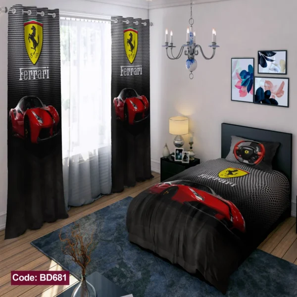 ست روتختی و پرده کد BD681 برند دکو