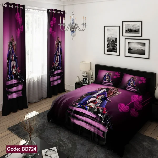 ست روتختی و پرده کد BD724  برند دکو