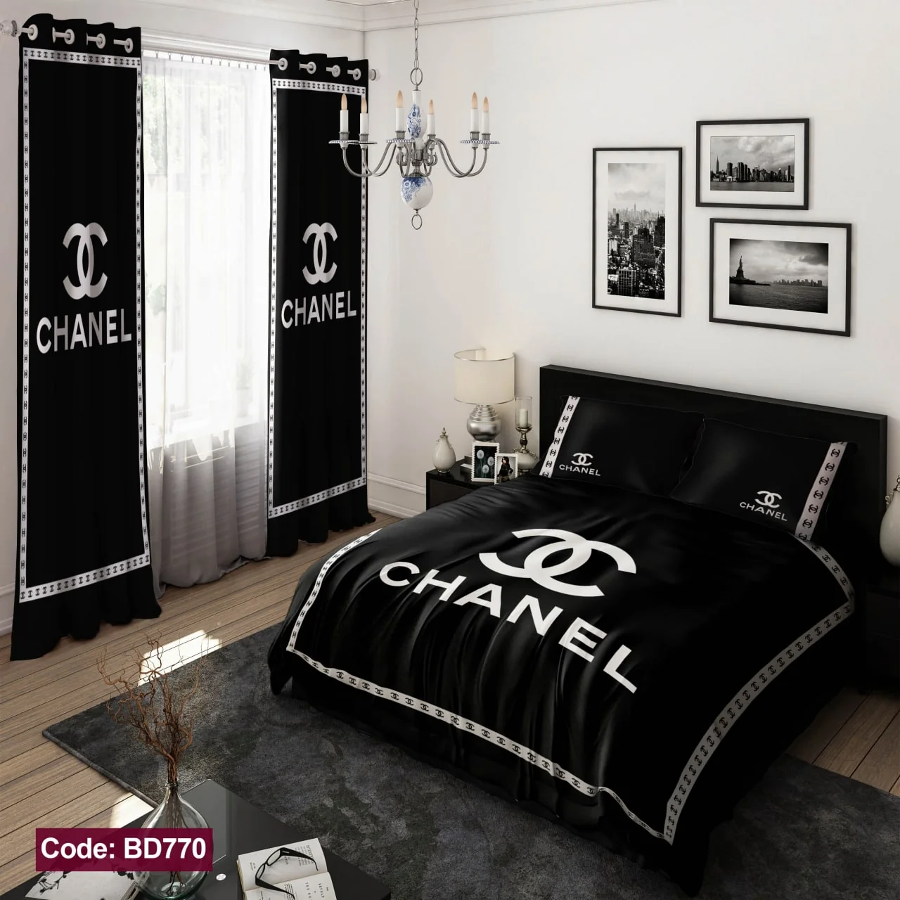 ست روتختی و پرده کد BD770 برند دکو BD770 1
