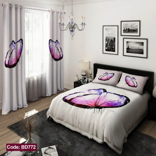 ست  روتختی و پرده  کد BD772  برند دکو