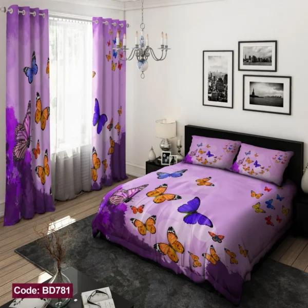 ست  روتختی و پرده  کد BD781  برند دکو