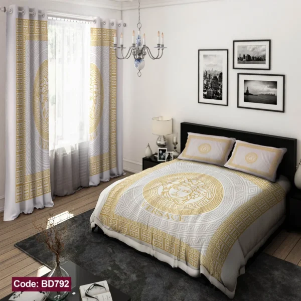 ست  روتختی و پرده  کد BD792  برند دکو