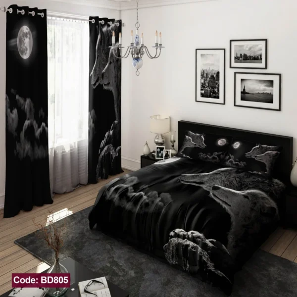 ست  روتختی و پرده  کد BD805  برند دکو