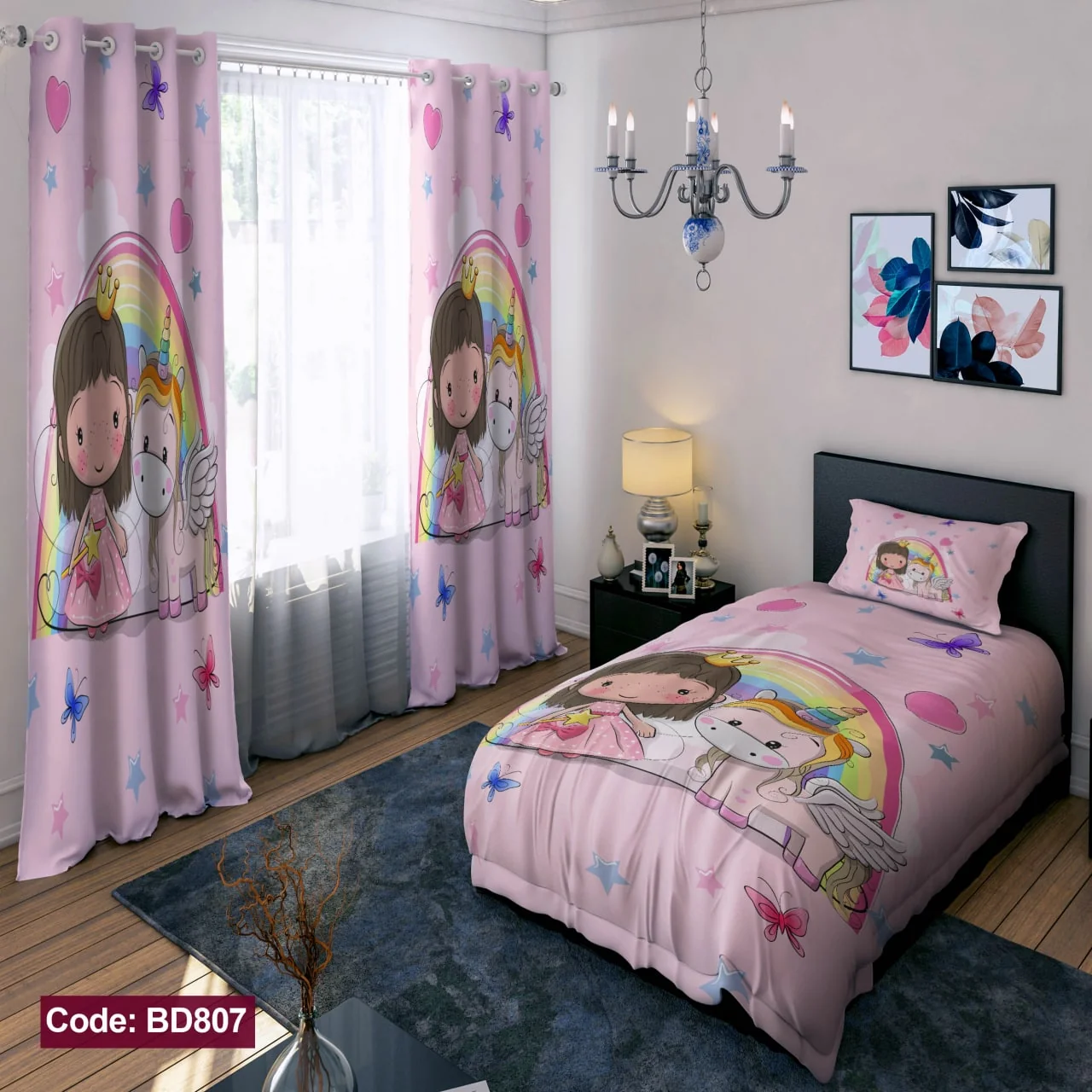 ست روتختی و پرده کد BD807 برند دکو BD807 1