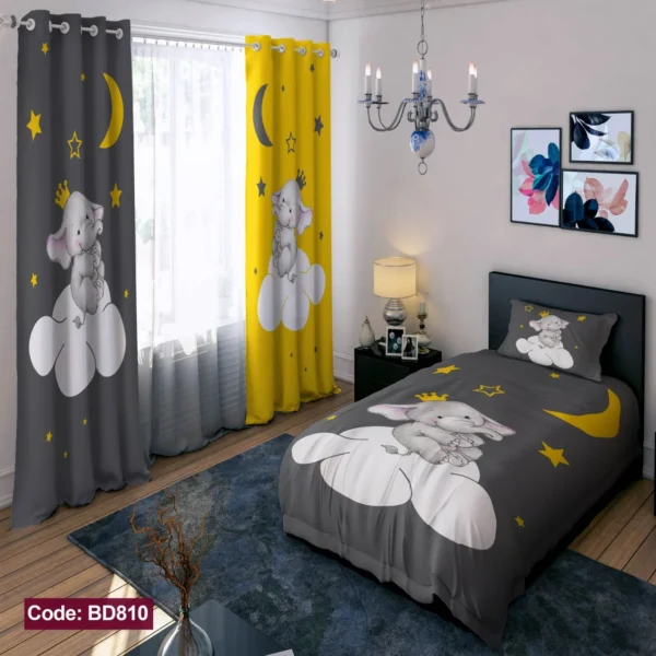 ست روتختی و پرده کد BD810  برند دکو