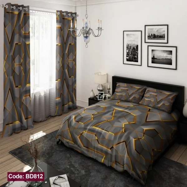 ست  روتختی و پرده  کد BD812  برند دکو