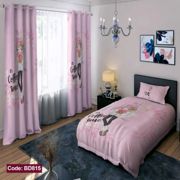ست روتختی و پرده کد BD815  برند دکو