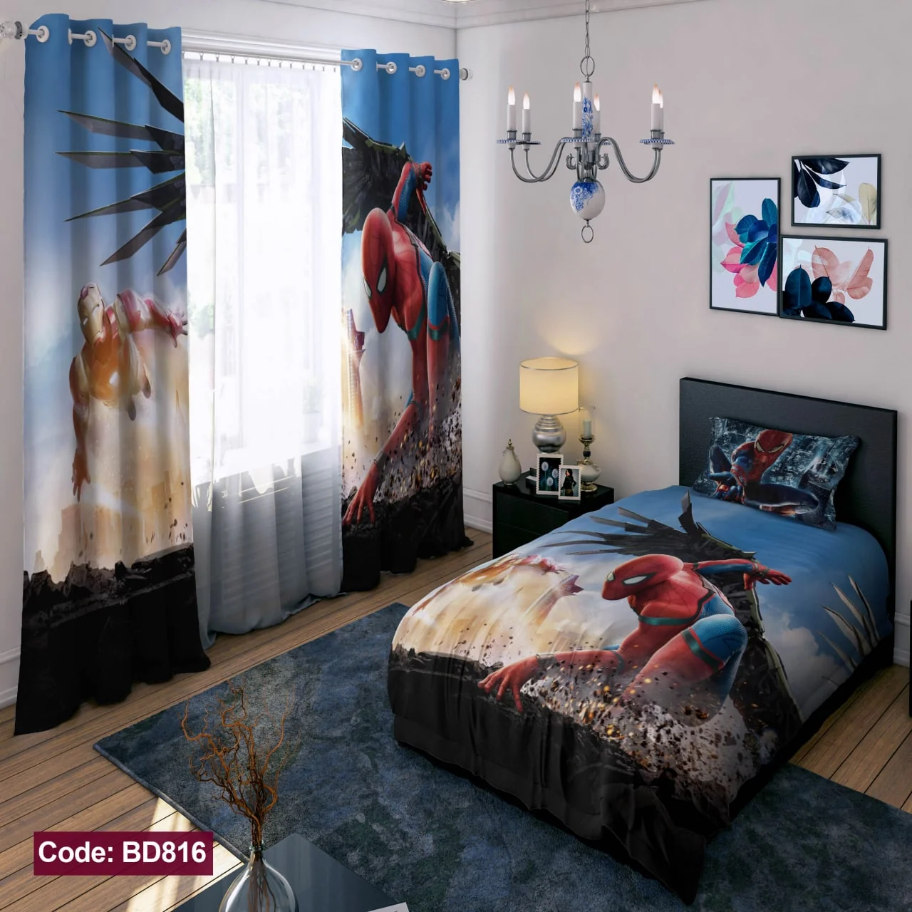 ست روتختی و پرده کد BD816 برند دکو BD816 1