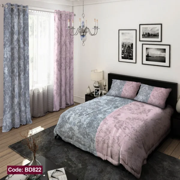 ست  روتختی و پرده  کد BD822  برند دکو