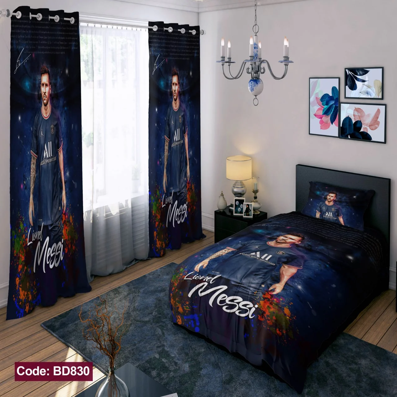 ست روتختی و پرده کد BD830 برند دکو BD830 1
