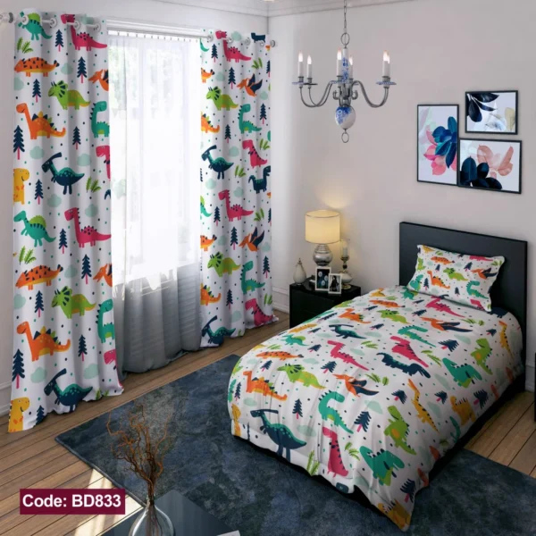 ست روتختی و پرده کد BD833  برند دکو