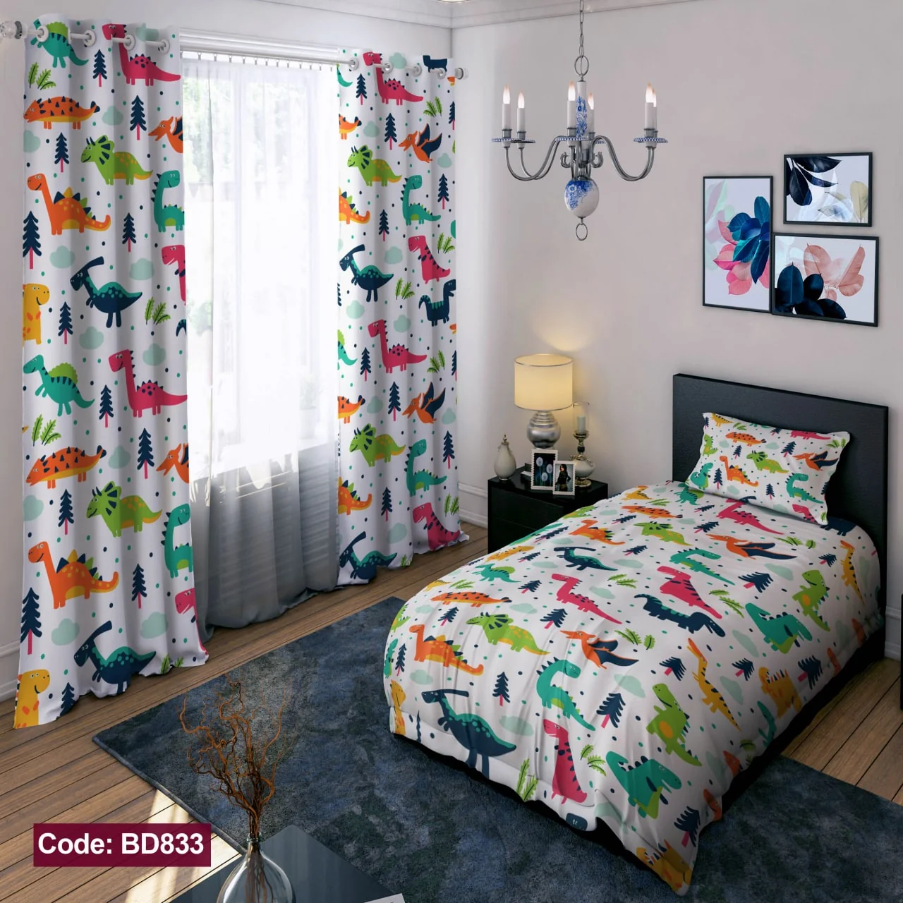 ست روتختی و پرده کد BD833 برند دکو BD833 1