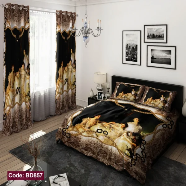 ست  روتختی و پرده  کد BD857  برند دکو