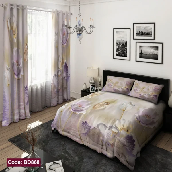 ست  روتختی و پرده  کد BD868  برند دکو