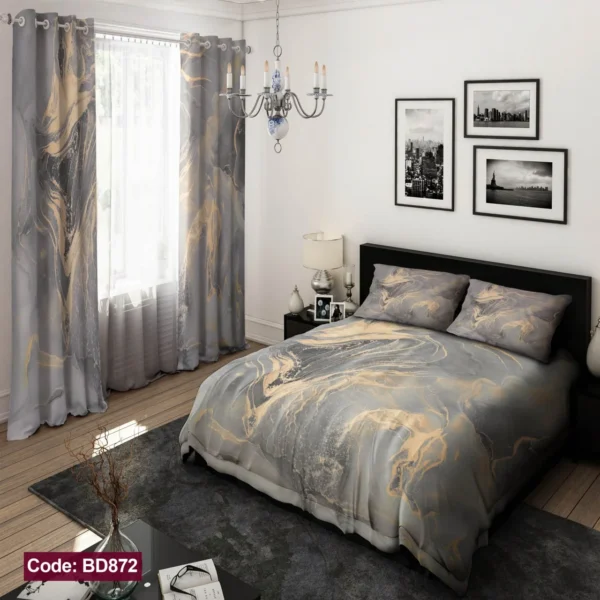 ست  روتختی و پرده  کد BD872  برند دکو