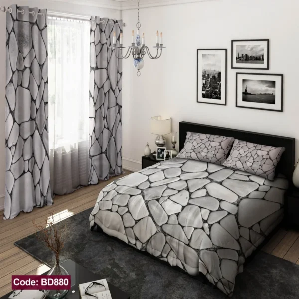 ست  روتختی و پرده  کد BD880  برند دکو