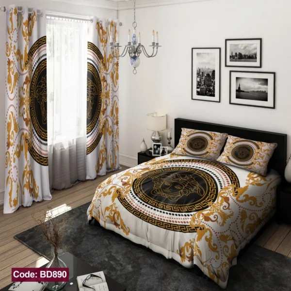 ست  روتختی و پرده  کد BD890  برند دکو