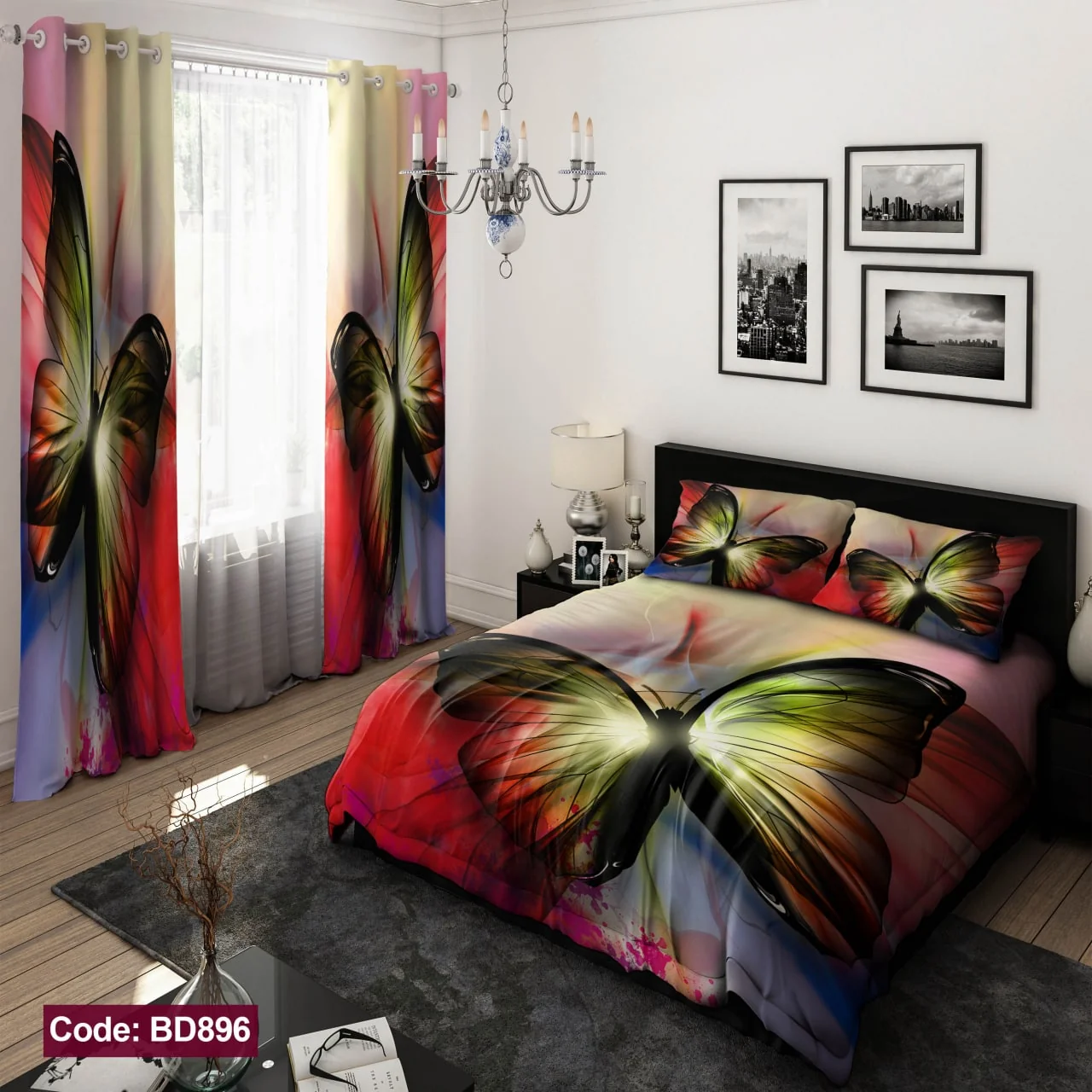ست روتختی و پرده کد BD896 برند دکو BD896 1