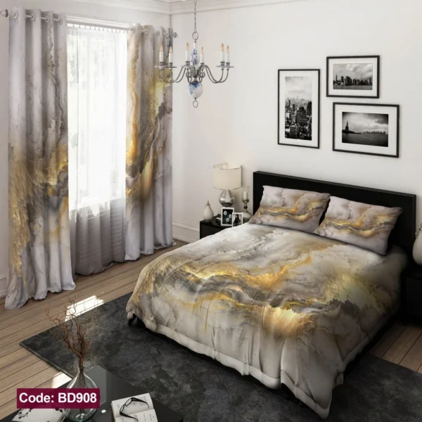 ست روتختی و پرده کد BD908 برند دکو