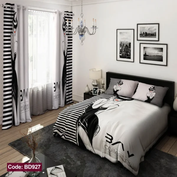 ست روتختی و پرده کد BD927 برند دکو