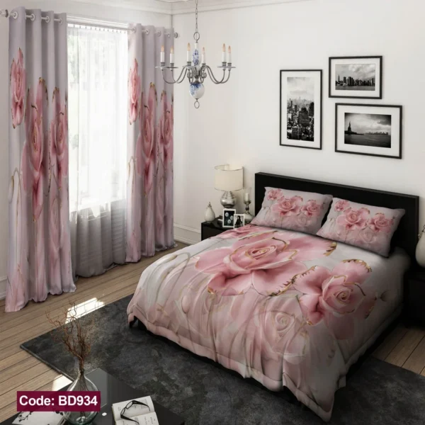 ست روتختی و پرده کد BD934 برند دکو