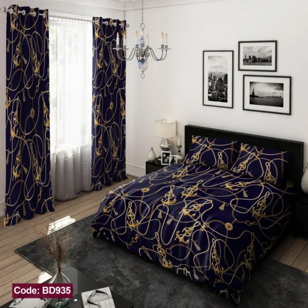 ست روتختی و پرده کد BD935 برند دکو