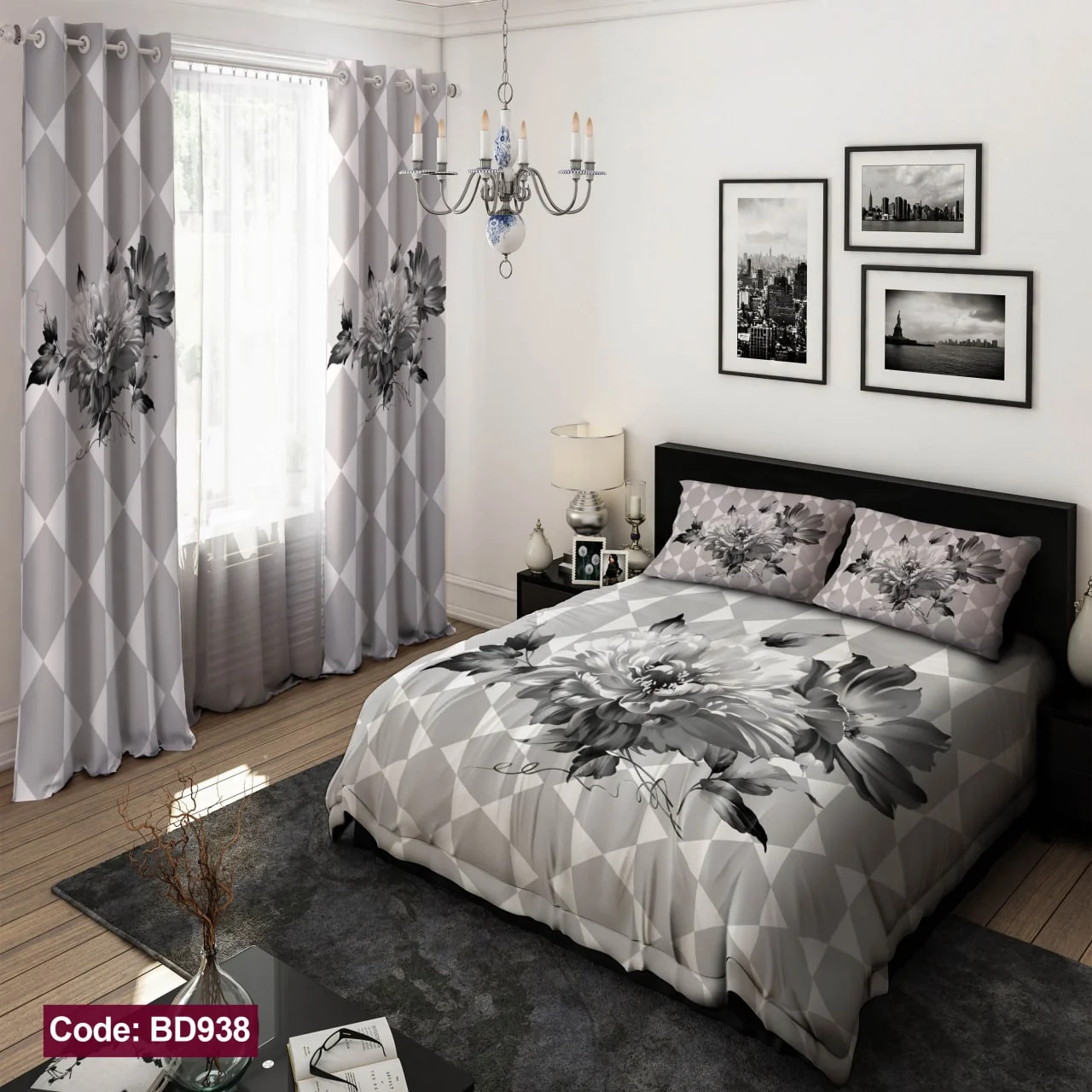 ست روتختی و پرده کد BD938 برند دکو BD938 1