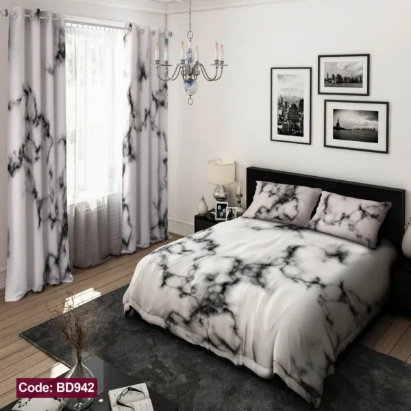 ست روتختی و پرده کد BD942 برند دکو